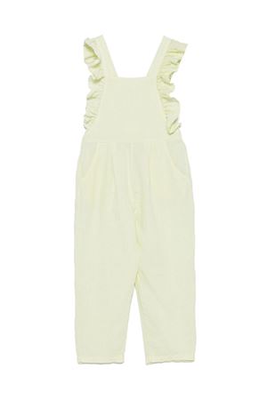 green linen salopette IL GUFO KIDS | P25ST098L6006515